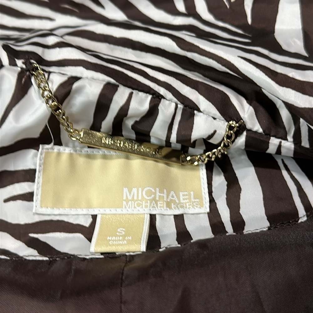 Michael Kors Animal Print Brown & White Vest Size Small - Picture 8 of 10